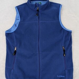 L.L. Bean Blue Fleece Vest size 0